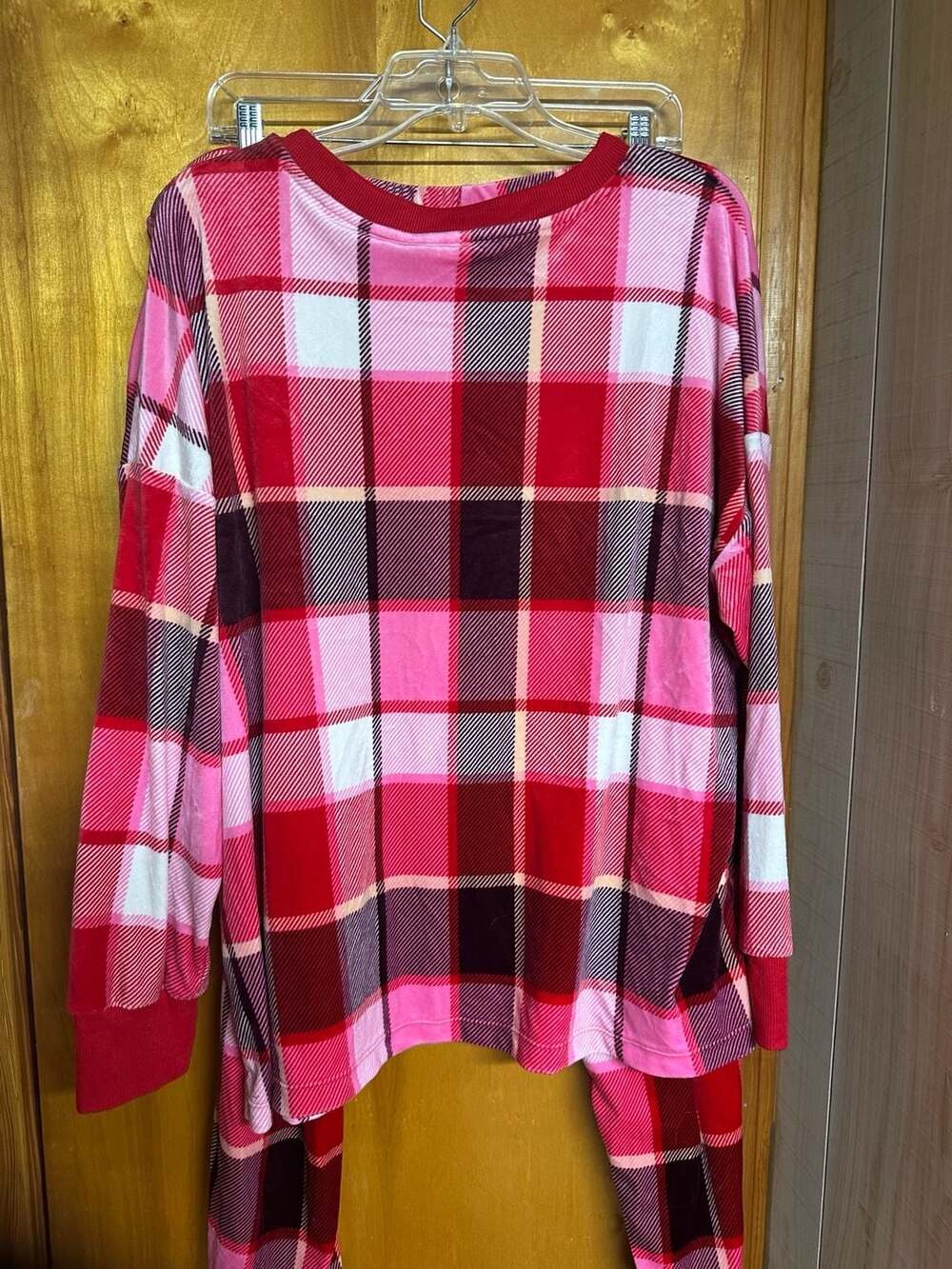 Joyspun Women's Long Sleeve Plaid Pajama Set - Picture 5 of 5